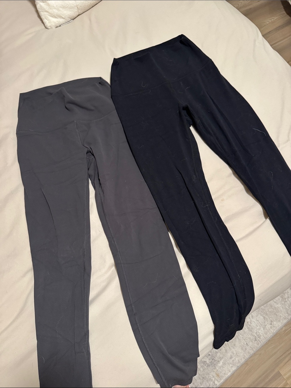 High-Waist Active Leggings - Black and Charcoal